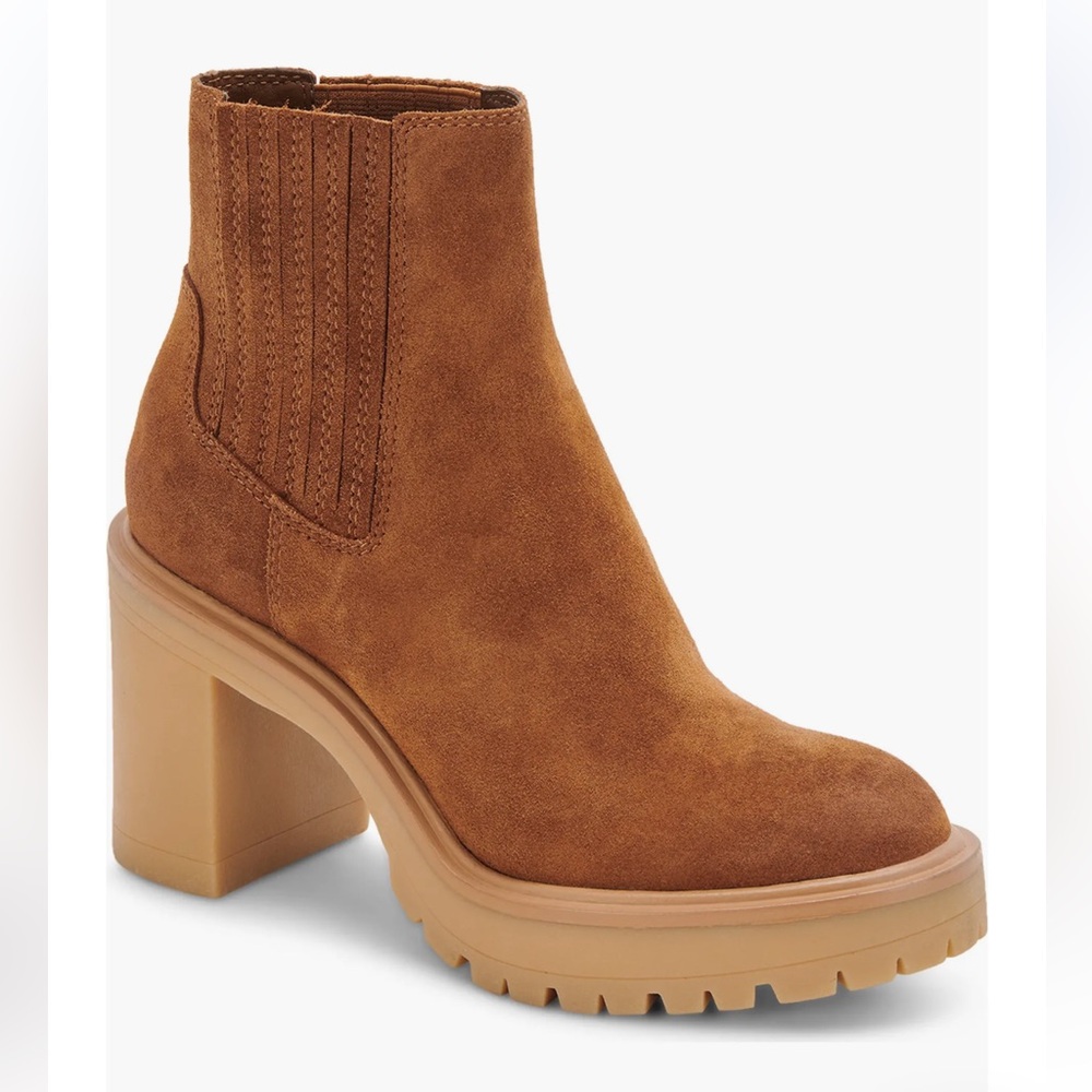 Dolce Vita Caster Waterproof suede leather platform boots camel. New. Size 8.5